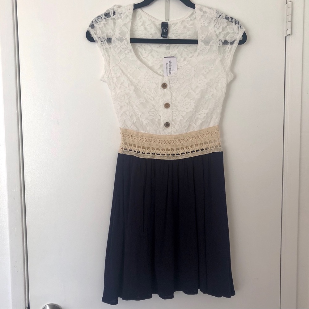 Lace Dress (Navy)